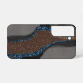 Coque Samsung Galaxy Paillettes de géode abstraite (Verso Horizontal)