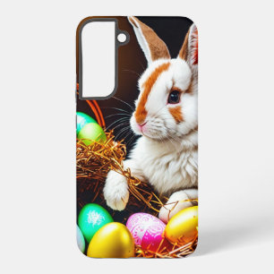 Coque Samsung Galaxy Panier et oeufs de lapin de Pâques