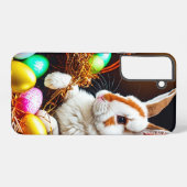 Coque Samsung Galaxy Panier et oeufs de lapin de Pâques (Verso Horizontal)