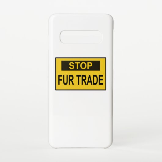 Coque Samsung Galaxy Panneau commercial Stop Fur jaune (Dos)