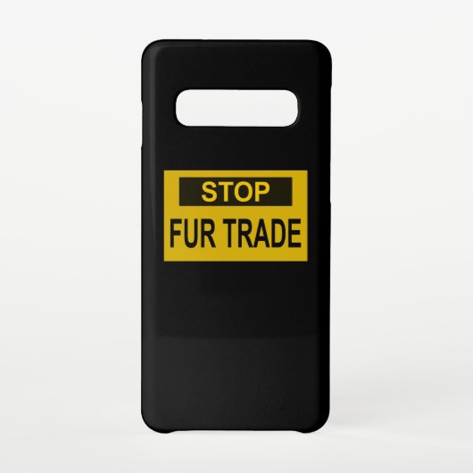 Coque Samsung Galaxy Panneau commercial Stop Fur jaune (Dos)