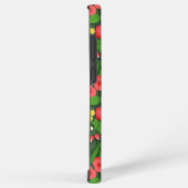 Coque Samsung Galaxy Pansies rouges, oiseaux et papillons (Côté droit)