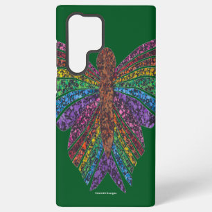 Coque Samsung Galaxy Papillon Arc-en-ciel (vert foncé) - Boîtier Samsun