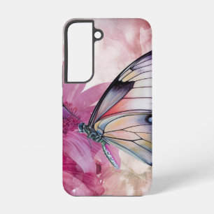 Coque Samsung Galaxy Papillon Dreamy aux fleurs roses