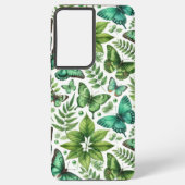 Coque Samsung Galaxy Papillons bleu-vert (Verso)