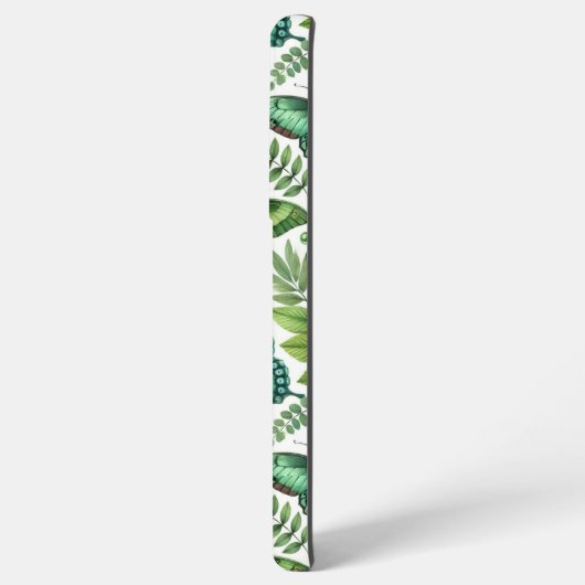 Coque Samsung Galaxy Papillons bleu-vert (Côté gauche)