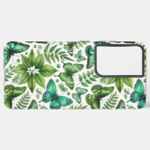 Coque Samsung Galaxy Papillons bleu-vert (Verso Horizontal)