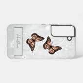 Coque Samsung Galaxy Papillons en cuivre brillants (Verso Horizontal)