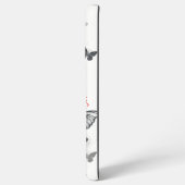 Coque Samsung Galaxy Papillons noirs et rouges volants (Verso Horizontal)