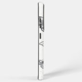 Coque Samsung Galaxy Papillons noirs et rouges volants (Côté droit)