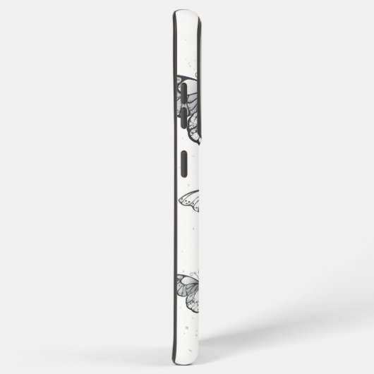 Coque Samsung Galaxy Papillons noirs et rouges volants (Côté droit)