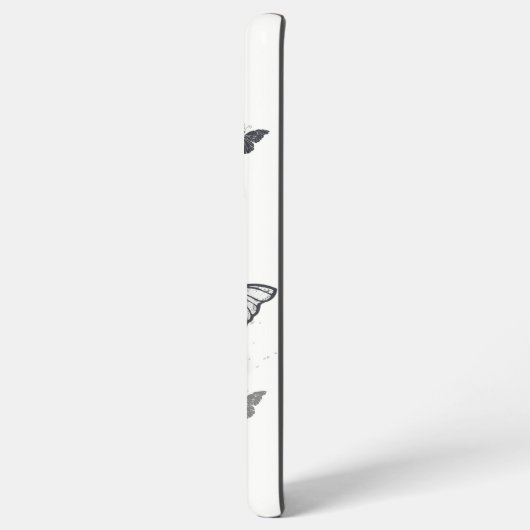 Coque Samsung Galaxy Papillons noirs et rouges volants (Côté gauche)