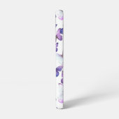 Coque Samsung Galaxy Papillons violets Moderne Élégant Monogramme perso (Côté gauche)