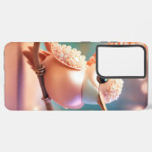 Coque Samsung Galaxy Paradis du Plumage Rose : Oiseau d'élégance (Côté gauche)