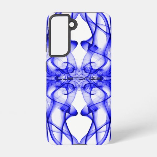 Coque Samsung Galaxy Parfums de fumée bleue sur le blanc (Verso)