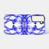 Coque Samsung Galaxy Parfums de fumée bleue sur le blanc (Verso Horizontal)