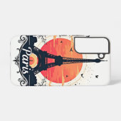 Coque Samsung Galaxy Paris Sunset Silhouette (Verso Horizontal)