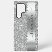 Coque Samsung Galaxy Parties scintillant à billes de diamant Nom Rose G (Verso)