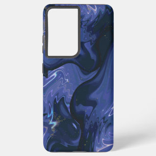 Coque Samsung Galaxy Parties scintillant bleue Galaxy Swirl Abstrait Mo