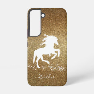 Coque Samsung Galaxy Parties scintillant d'or Unicorn Samsung Galaxy Co