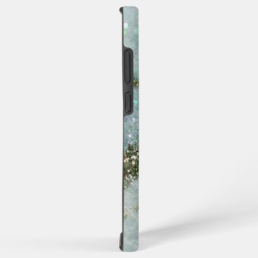 Coque Samsung Galaxy Parties scintillant et étincelles Or et vert (Côté droit)