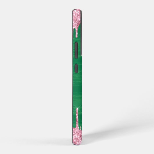 Coque Samsung Galaxy Parties scintillant fille rose vert goutte Monogra (Côté droit)