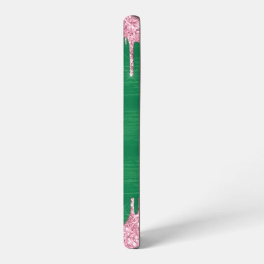 Coque Samsung Galaxy Parties scintillant fille rose vert goutte Monogra (Côté gauche)