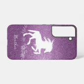 Coque Samsung Galaxy Parties scintillant Magenta Unicorn Samsung Galaxy (Verso Horizontal)