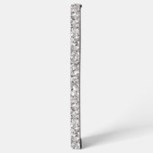 Coque Samsung Galaxy Parties scintillant métallique blanche Monogramme  (Côté gauche)
