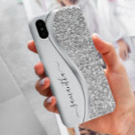 Coque Samsung Galaxy Parties scintillant métallique blanche Monogramme<br><div class="desc">Le design est une photo et les coques ne sont pas faits avec de la parties scintillant, des paillettes, des métaux ou des bois. Cette conception est également disponible sur d'autres modèles de téléphone. Choisissez Type de périphérique pour voir d'autres iPhone, Samsung Galaxy ou coques Google. Certains styles peuvent être...</div>