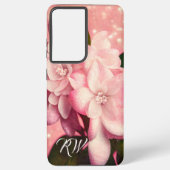 Coque Samsung Galaxy Parties scintillant rose Gardenia Monogramme (Verso)