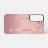 Coque Samsung Galaxy Parties scintillant rose Gold Blush (Verso Horizontal)