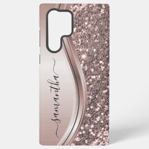 Coque Samsung Galaxy Parties scintillant rose Look Nom manuscrit 