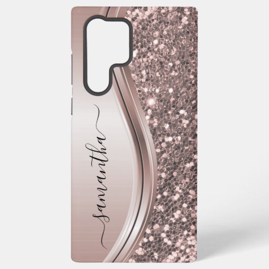 Coque Samsung Galaxy Parties scintillant rose Look Nom manuscrit (Verso)