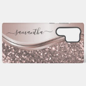 Coque Samsung Galaxy Parties scintillant rose Look Nom manuscrit  (Verso Horizontal)