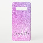Coque Samsung Galaxy S10  Parties scintillant rose moderne étincelles Nom pe<br><div class="desc">Parties scintillant rose moderne étincelles Nom personnalisé</div>