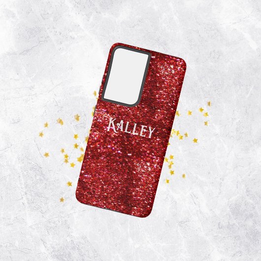 Coque Samsung Galaxy Parties scintillant rouge