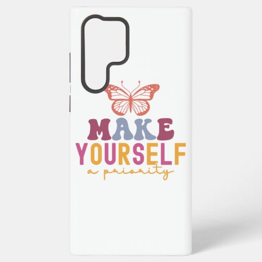 Coque Samsung Galaxy Pastel "Faites de vous une priorité" Graphique de (Verso)
