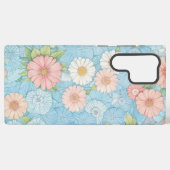 Coque Samsung Galaxy Pastel Flower Floral Pattern Phone Case (Verso Horizontal)