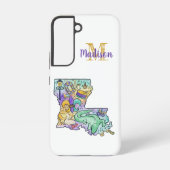 Coque Samsung Galaxy Pastel Mardi Gras Louisiane Nom initial (Verso)