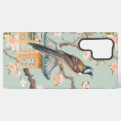 Coque Samsung Galaxy Pastel Oriental Oiseaux et fleurs de fruits (Verso Horizontal)