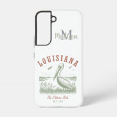 Coque Samsung Galaxy Pastel Pelican Louisiana State Nom initial (Verso)