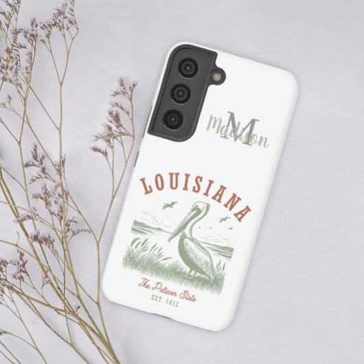 Coque Samsung Galaxy Pastel Pelican Louisiana State Nom initial