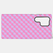 Coque Samsung Galaxy Pastel Pink Purple Gingham Check Phone Case (Verso Horizontal)