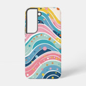 Coque Samsung Galaxy Pastel psychédélique Vague arc-en-ciel (Verso)