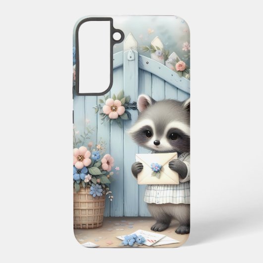 Coque Samsung Galaxy Pastel Raccoon Letter Garden (Verso)