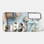 Coque Samsung Galaxy Pastel Raccoon Letter Garden (Verso Horizontal)
