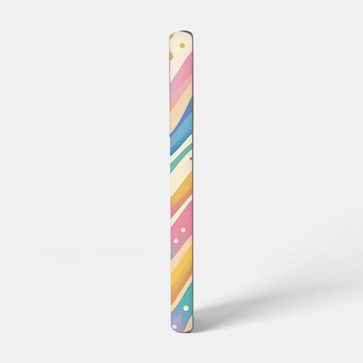 Coque Samsung Galaxy Pastel Rainbow Retro Abstrait (Côté gauche)