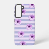 Coque Samsung Galaxy Pastel stripes pattern with Daisies (Verso)