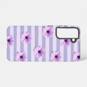 Coque Samsung Galaxy Pastel stripes pattern with Daisies (Verso Horizontal)